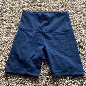 Lulu dark blue biker shorts 6 inch